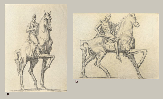 TWO STUDIES FOR EQUESTRIAN MONUMENTS