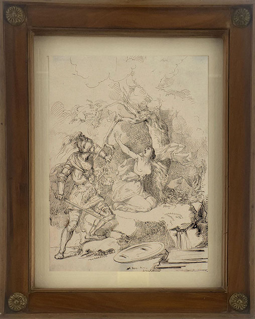 UNIDENTIFIED CHIVALRIC SUBJECT. A WARRIOR AND A MAIDEN IN A FOREST.