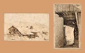 TWO GLIMPSES OF CORTINA D'AMPEZZO